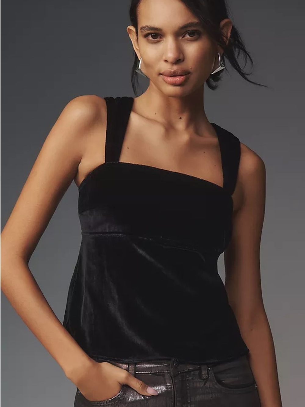 PILCRO | Velvet Flyaway Top Size L